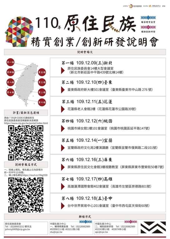 轉知原住民族委員會 110年原住民族產業創新價值計畫 輔導精實創業 補助創新研發 提案說明會 花蓮縣吉安鄉公所全球資訊網